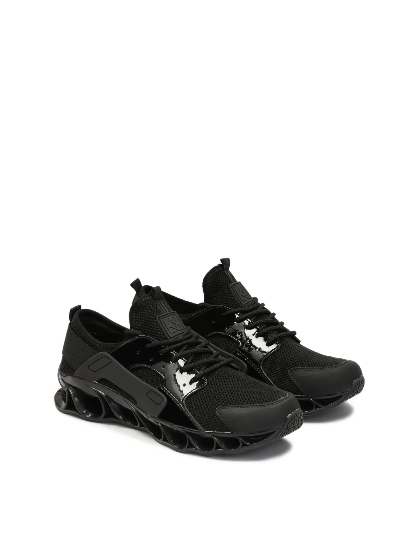 Sneakersy męskie z łączonych materiałów