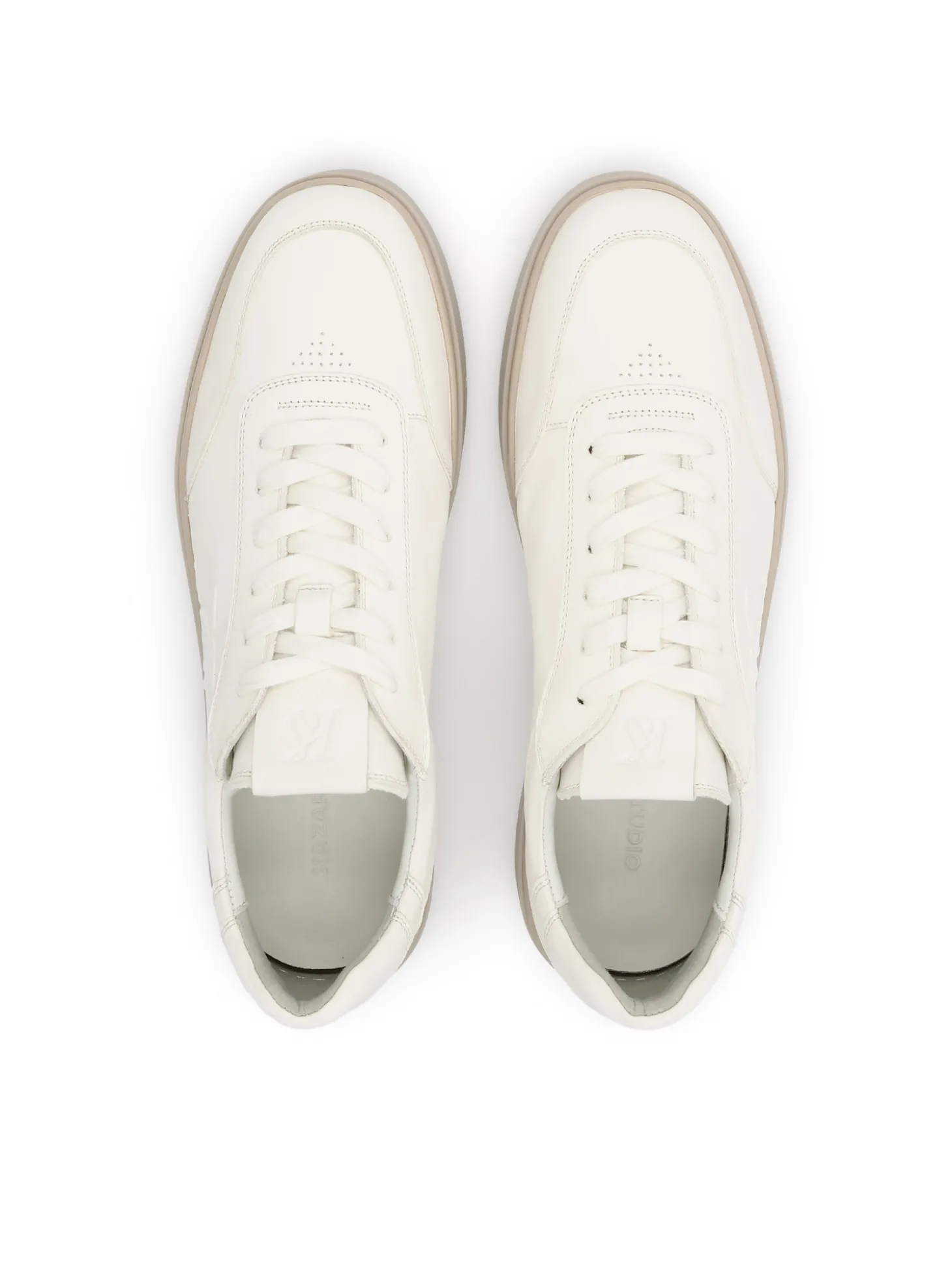 Sneakersy z naturalnej skóry w odcieniu off-white
