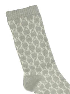 Szare skarpety w monogramy KAZAR