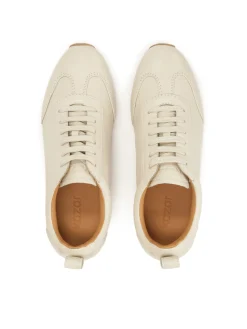 Sznurowane sneakersy w kolorze off white