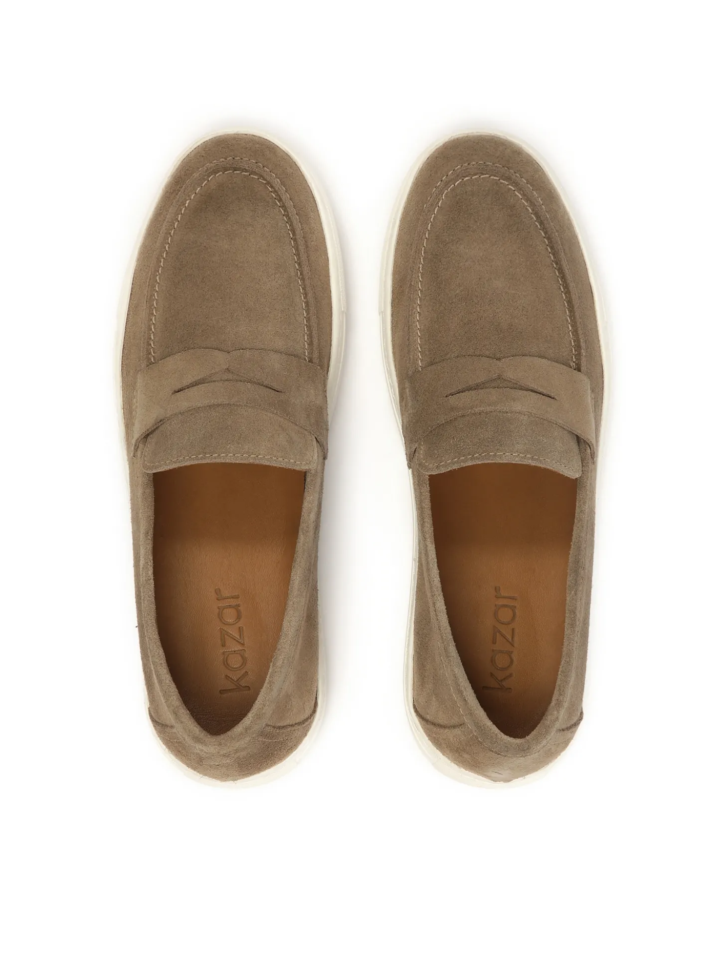 Taupe loafersy na podeszwie typu sneakers