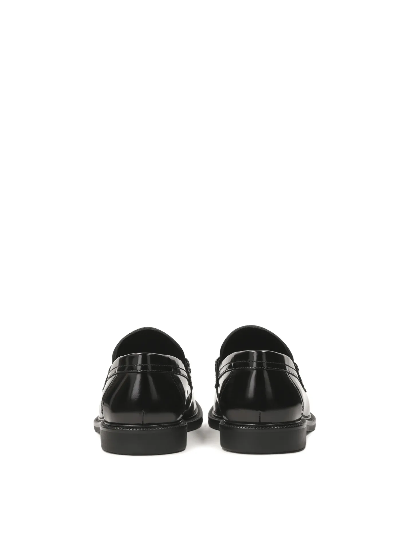 Wsuwane czarne loafersy z monogramem