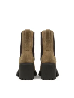 Wsuwane zamszowe botki w stylu casual