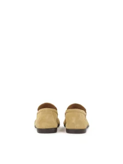Zamszowe loafersy męskie z paskiem