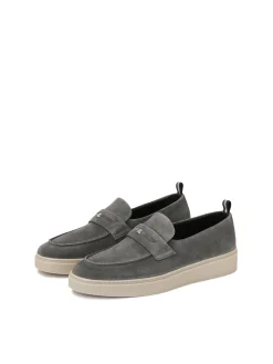 Zamszowe loafersy z podeszwą typu sneakers
