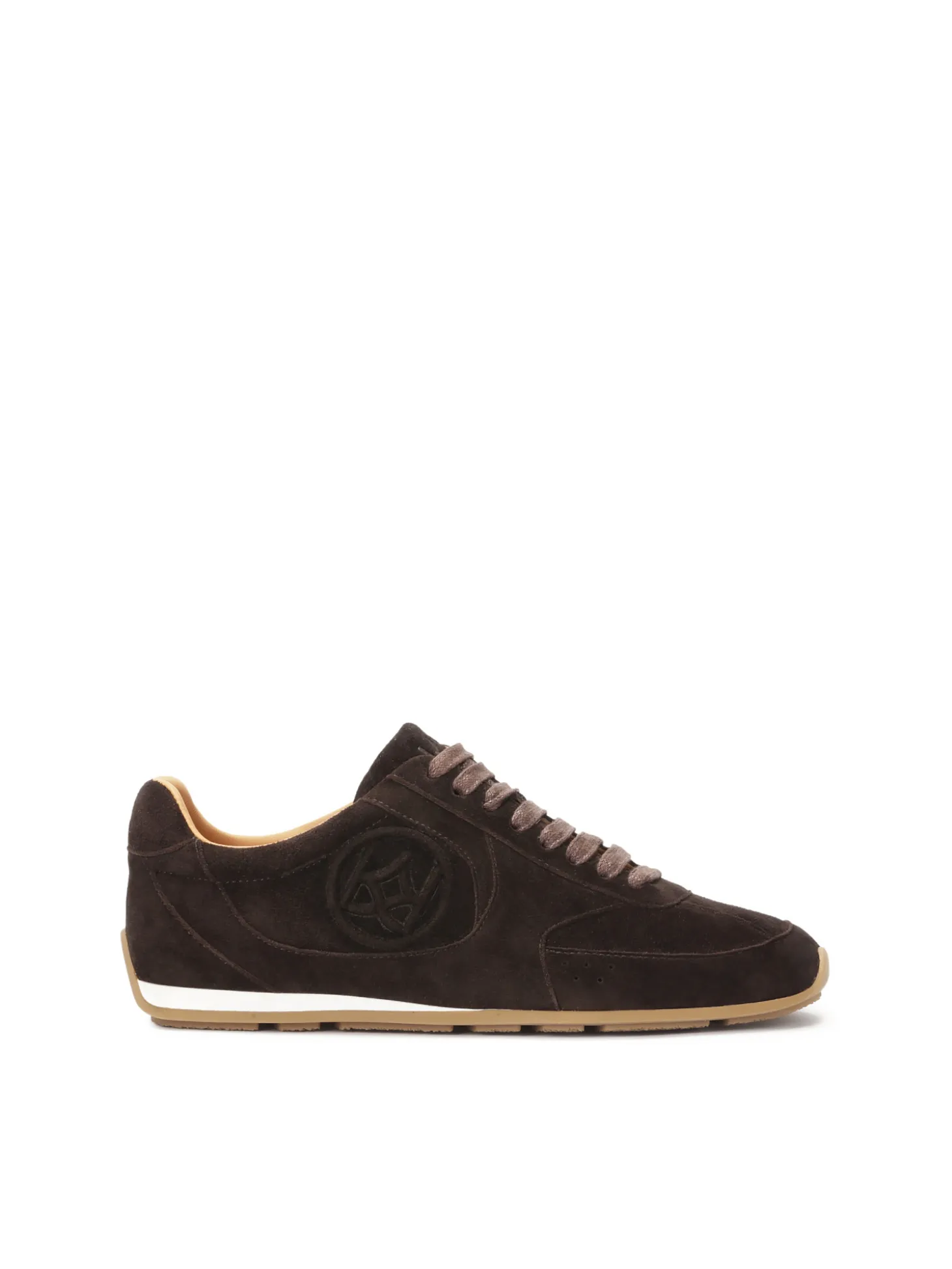 Zamszowe sneakersy z brązowego zamszu