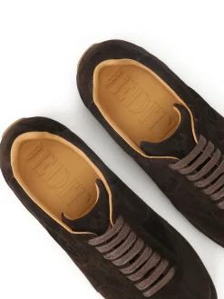 Zamszowe sneakersy z brązowego zamszu